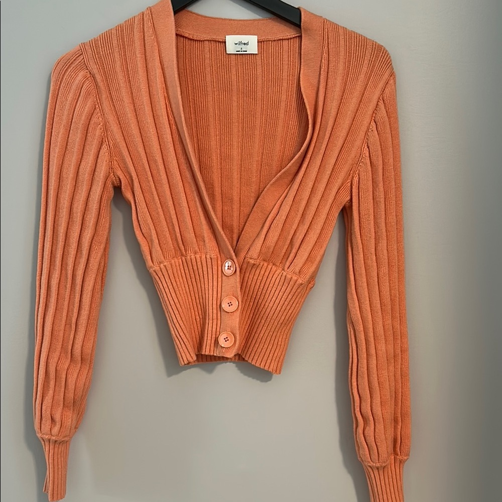 Wilfred Women's Cardigan in Warm Orange